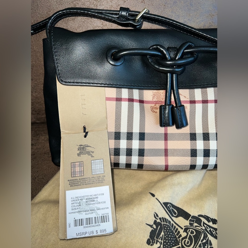 Brand new Burberry Horseferry Check Small Clutch/Crossbody purse 11x7in - Picture 8 of 8